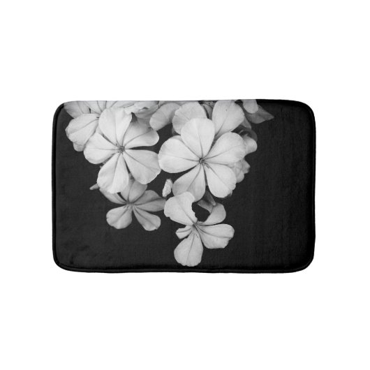Tapis De Bain Conception de carte postale noir et blanc (Devant)