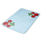 Tapis De Bain Conception de cerises rouges personnalisable (Angle)