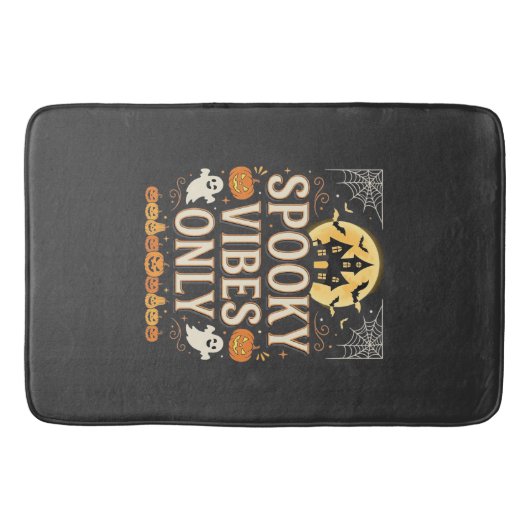 Tapis De Bain Conception de château fantôme Halloween Vibes Somb (Devant)