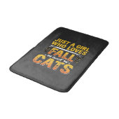 Tapis De Bain Conception de chats fille d'automne Halloween_1 (Angle)