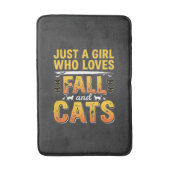 Tapis De Bain Conception de chats fille d'automne Halloween_1 (Devant (Vertical))