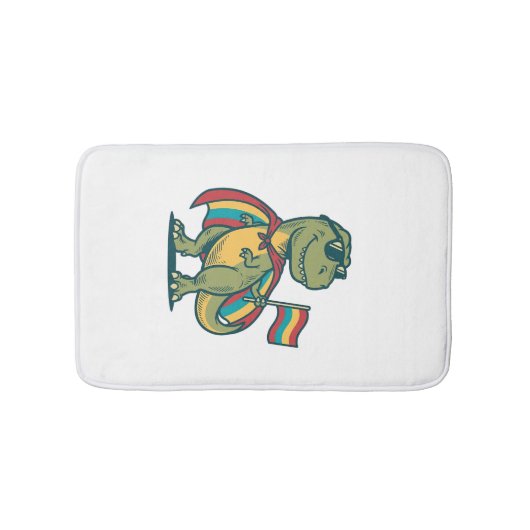 Tapis De Bain Conception de chemise vectorielle de dinosaure de (Devant)