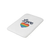 Tapis De Bain Conception de chemise vectorielle Love Rainbow Hea (Angle)