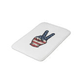 Tapis De Bain Conception de chemise vectorielle main de paix pat (Angle)