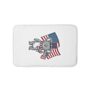 Tapis De Bain Conception de chemise vintage patriotique koala dr