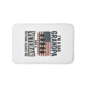 Tapis De Bain Conception de chemise vintage patriotique vétéran 