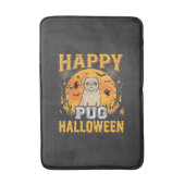 Tapis De Bain Conception de chien effrayant Halloween Pug heureu (Devant (Vertical))
