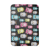 Tapis De Bain Conception de chouettes oiseaux mignons  (Devant (Vertical))