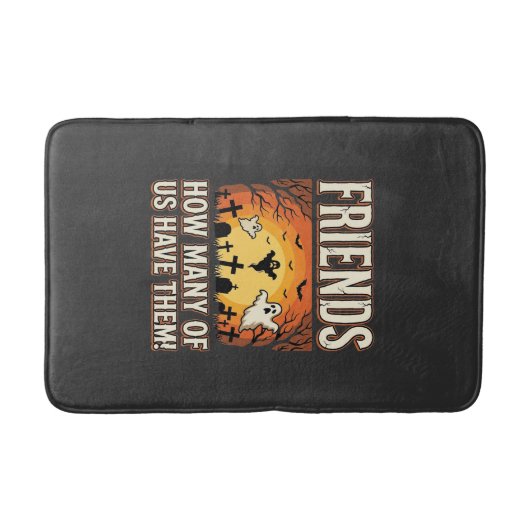 Tapis De Bain Conception de cimetière de fantômes Halloween Frie (Devant)