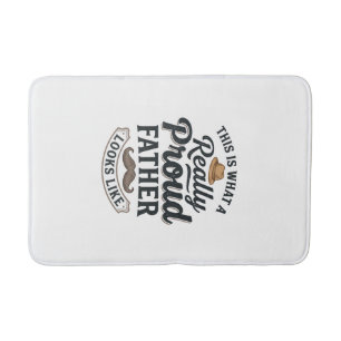 Tapis De Bain Conception de citation de gravure vintage de père