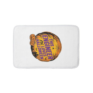 Tapis De Bain Conception de citrouille vintage Halloween aime l'