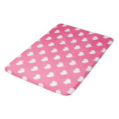Tapis De Bain Conception de cœurs adorables roses blancs (Angle)
