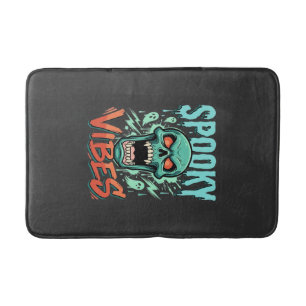 Tapis De Bain Conception de crâne de fantôme Halloween Vibes eff