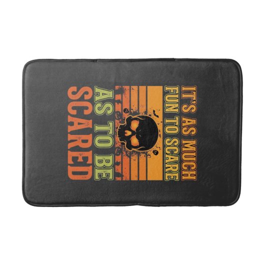 Tapis De Bain Conception de crâne effrayant Halloween rétro_1 (Devant)