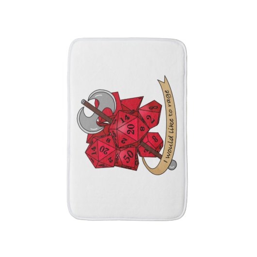 Tapis De Bain Conception de dés barbares (Devant (Vertical))