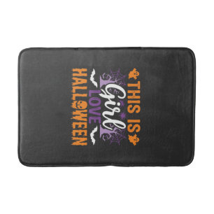 Tapis De Bain Conception de fantôme Halloween Girl Love_1