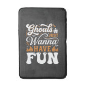 Tapis De Bain Conception de fantômes d'Halloween qui veulent jus (Devant (Vertical))