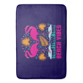 Tapis De Bain Conception de flamants roses de vibes de plage (devant Vertical)