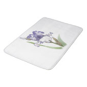 Tapis De Bain Conception de fleur d'iris violet à fronces (Angle)
