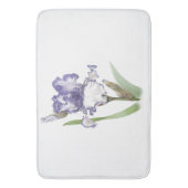 Tapis De Bain Conception de fleur d'iris violet à fronces (devant Vertical)