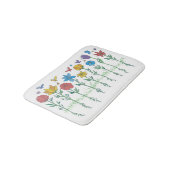 Tapis De Bain Conception de fleurs en croissance (Angle)