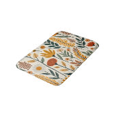 Tapis De Bain Conception de fleurs et de plantes boho botaniques (Angle)