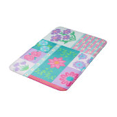 Tapis De Bain Conception de fleurs vibrantes en fleurs (Angle)