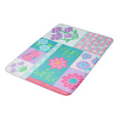 Tapis De Bain Conception de fleurs vibrantes en fleurs (Angle)