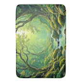 Tapis De Bain Conception de flux forestiers enchantés (devant Vertical)