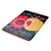 Tapis De Bain Conception de fruits néon tropicaux dynamiques (Angle)