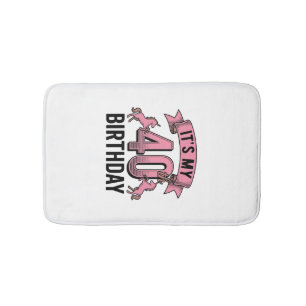 Tapis De Bain Conception de gravure vintage de licorne pour 40e
