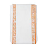 Tapis De Bain Conception de la frise verte orange (Devant (Vertical))