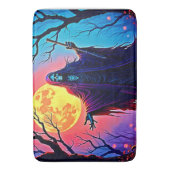 Tapis De Bain Conception de l'appel de éffrayant Moon Death (devant Vertical)