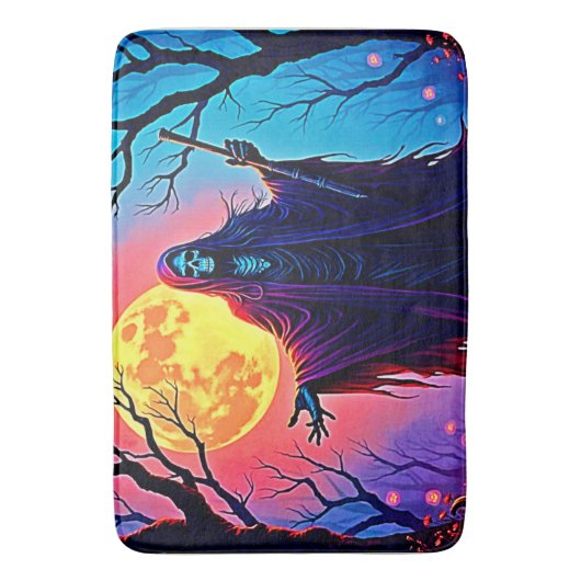 Tapis De Bain Conception de l'appel de éffrayant Moon Death (devant Vertical)