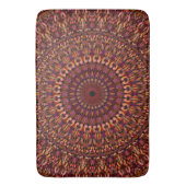 Tapis De Bain Conception de mandala marron floral (devant Vertical)