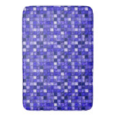 Tapis De Bain Conception de mosaïque bleue abstraite avec textur (devant Vertical)