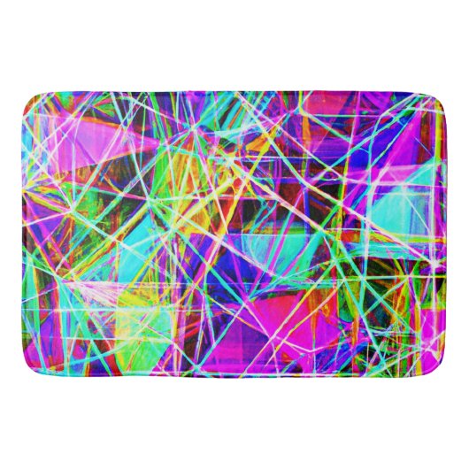Tapis De Bain Conception de motif abstrait vibrant (Devant)