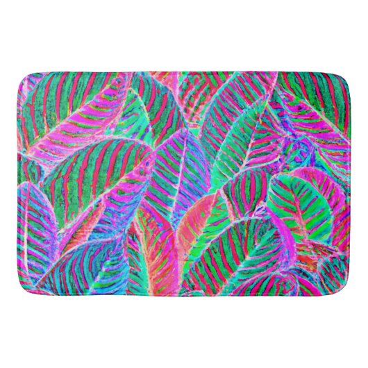 Tapis De Bain Conception de Motif de feuille vif (Devant)