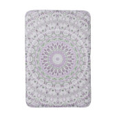 Tapis De Bain Conception de motif mandala lavande et vert (Devant (Vertical))