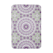 Tapis De Bain Conception de motif mandala violet et vert (Devant (Vertical))