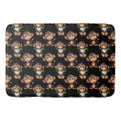 Tapis De Bain Conception de motif singe noir  (Devant)