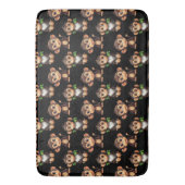 Tapis De Bain Conception de motif singe noir  (devant Vertical)