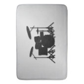 Tapis De Bain Conception de musique de batterie (devant Vertical)