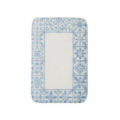 Tapis De Bain conception de papeterie bleue de carreau d'Azulejo (Devant (Vertical))