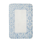 Tapis De Bain conception de papeterie bleue de carreau d'Azulejo (Devant (Vertical))