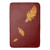 Tapis De Bain Conception de plumes orange (devant Vertical)