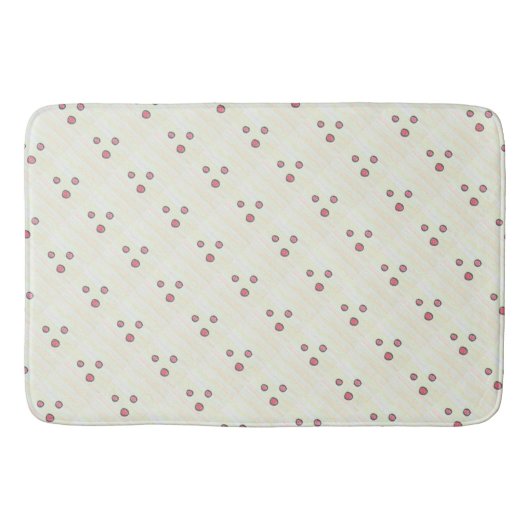 Tapis De Bain Conception de points de Polka Whimsical (Devant)