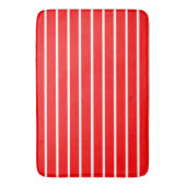 Tapis De Bain Conception de rayures rouges et blanches (devant Vertical)