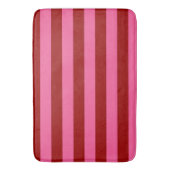 Tapis De Bain Conception de rayures rouges rose bordeaux (devant Vertical)