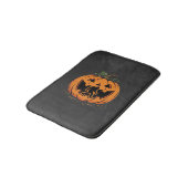 Tapis De Bain Conception de silhouette de citrouille Halloween B (Angle)